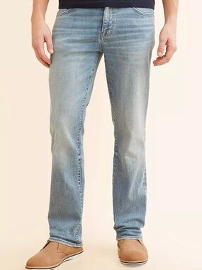 Buckle Light Blue Straight-Leg Men's Jeans